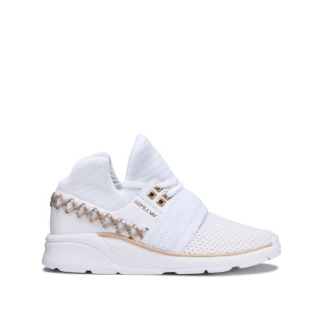 Supra Catori Womens Low Tops Shoes White UK 15KSA